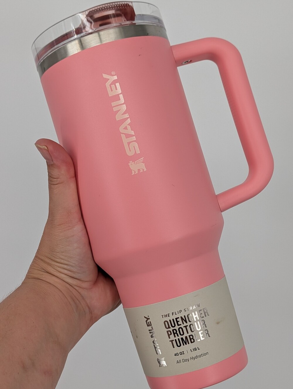 new Stanley cup The Quencher ProTour Flip Straw Tumbler bottle 40 oz pink mesa